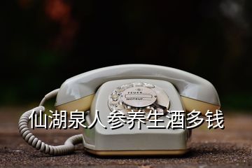 仙湖泉人參養(yǎng)生酒多錢(qián)