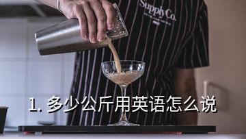 1. 多少公斤用英語怎么說