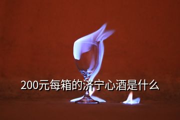 200元每箱的濟(jì)寧心酒是什么