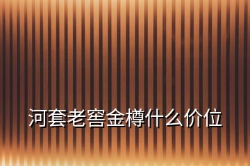 河套老窖金樽什么價(jià)位