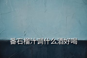 番石榴汁調(diào)什么酒好喝