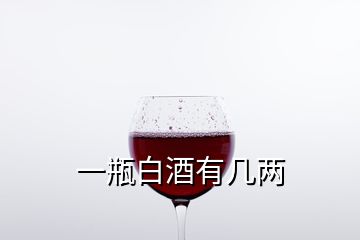 一瓶白酒有幾兩