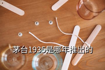 茅臺1935是哪年推出的