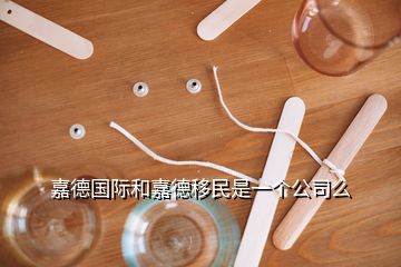 嘉德國際和嘉德移民是一個公司么