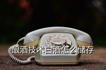 釀酒技術白酒怎么儲存