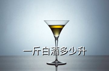 一斤白酒多少升