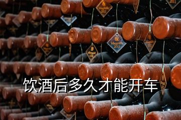 飲酒后多久才能開車