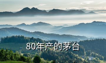 80年產的茅臺