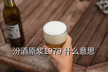 汾酒原漿1979 什么意思