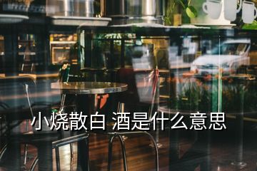 小燒散白 酒是什么意思