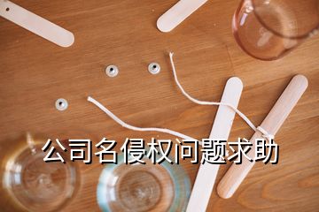 公司名侵權問題求助