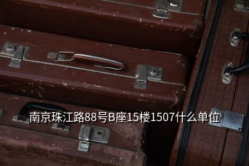 南京珠江路88號(hào)B座15樓1507什么單位