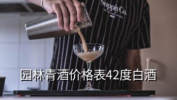 園林青酒價(jià)格表42度白酒