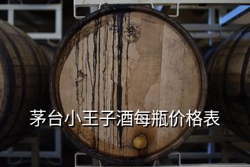 茅臺(tái)小王子酒每瓶?jī)r(jià)格表