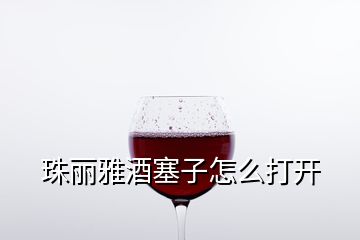 珠麗雅酒塞子怎么打開