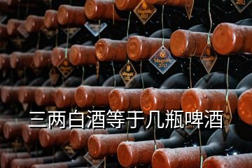 三兩白酒等于幾瓶啤酒