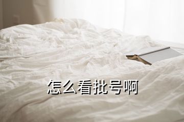 怎么看批號啊