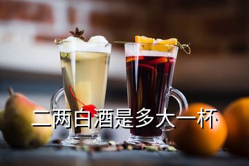 二兩白酒是多大一杯