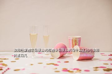 汝陽杜康酒宗有限公司和酒業(yè)有限公司有什么區(qū)別嗎汝陽到底有幾