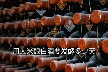 用大米釀白酒要發(fā)酵多少天