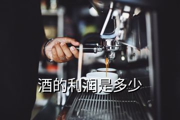 酒的利潤(rùn)是多少