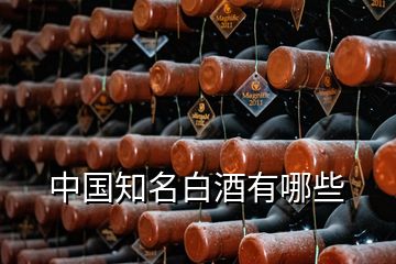 中國知名白酒有哪些