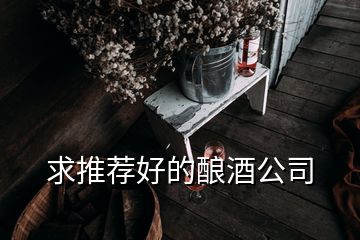 求推薦好的釀酒公司