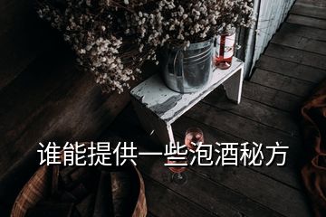 誰能提供一些泡酒秘方