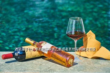 酒是屬于什么哪類物品甲類乙類或者其他有明確文書(shū)沒(méi)  搜