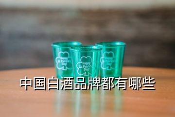 中國白酒品牌都有哪些