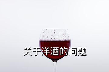 關(guān)于洋酒的問題