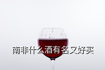 南非什么酒有名又好買(mǎi)