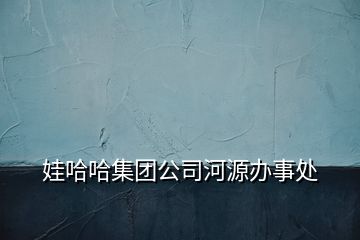 娃哈哈集團(tuán)公司河源辦事處