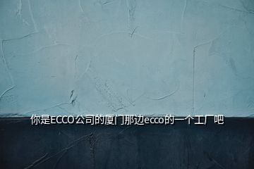 你是ECCO公司的廈門(mén)那邊ecco的一個(gè)工廠吧