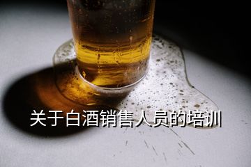 關(guān)于白酒銷售人員的培訓(xùn)