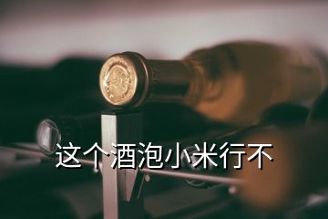 這個酒泡小米行不