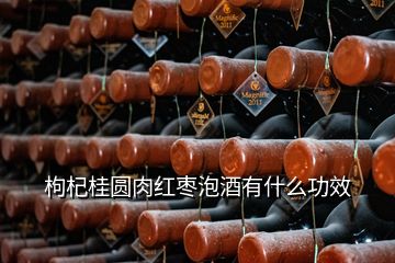 枸杞桂圓肉紅棗泡酒有什么功效