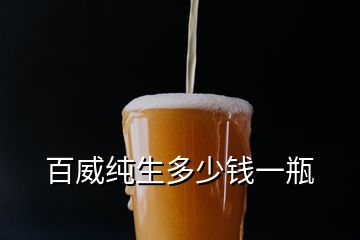 百威純生多少錢一瓶