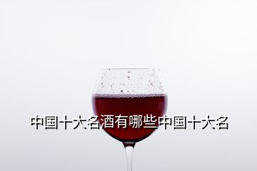 中國十大名酒有哪些中國十大名