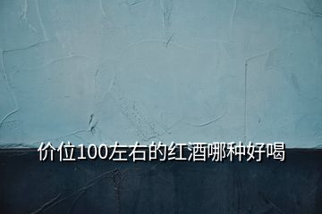 價位100左右的紅酒哪種好喝