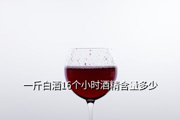 一斤白酒16個小時酒精含量多少