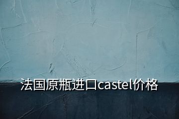 法國原瓶進口castel價格