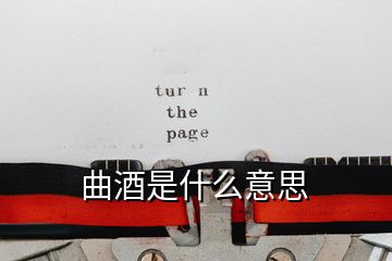 曲酒是什么意思