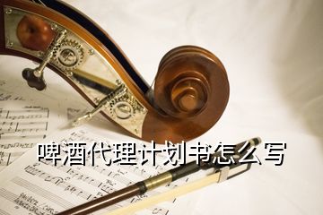 啤酒代理計劃書怎么寫