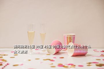 請問鞠躬15度 30度 45度 90度分別代表什么有什么含義謝謝