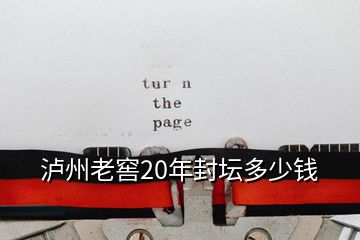 瀘州老窖20年封壇多少錢