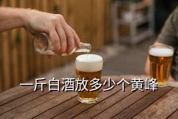 一斤白酒放多少個(gè)黃峰