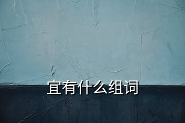 宜有什么組詞