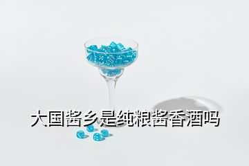 大國醬鄉(xiāng)是純糧醬香酒嗎