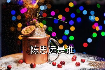 陳思遠(yuǎn)是誰